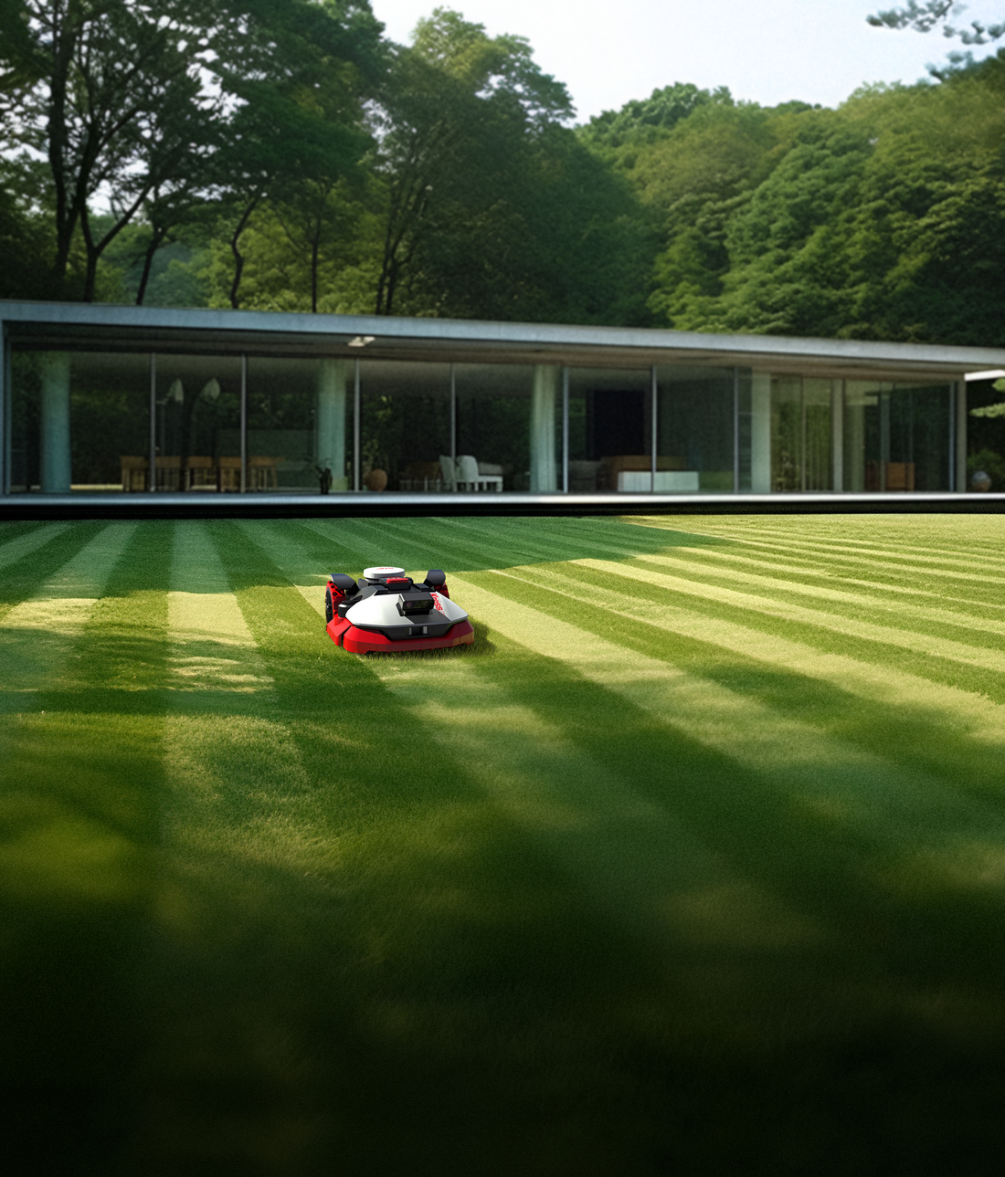 Dies ist ein Kress Eyepilot auf einer perfekt gemähten Rasenfläche