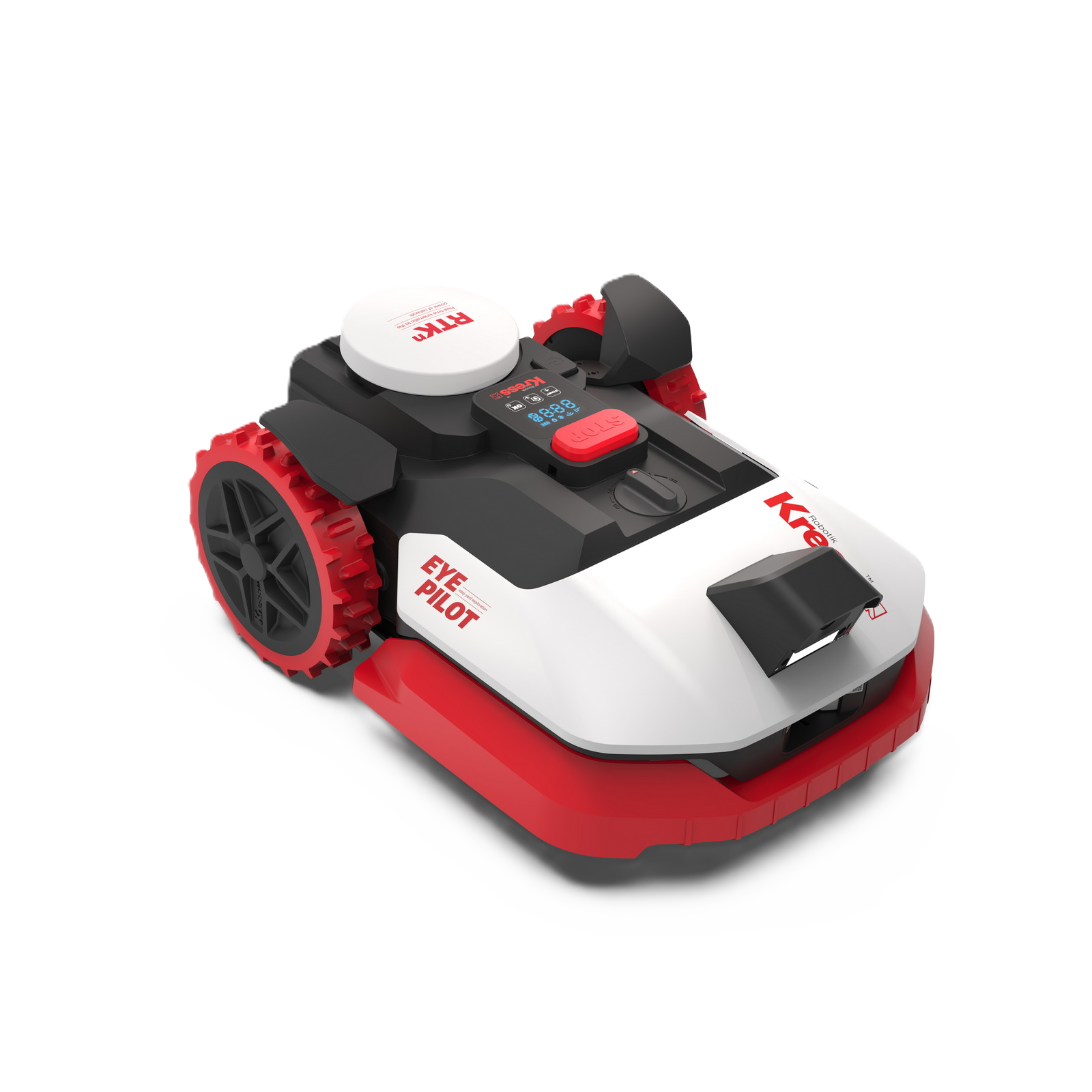 Frontansicht eines Kress Eyepilot 250E und 251E Maehroboters