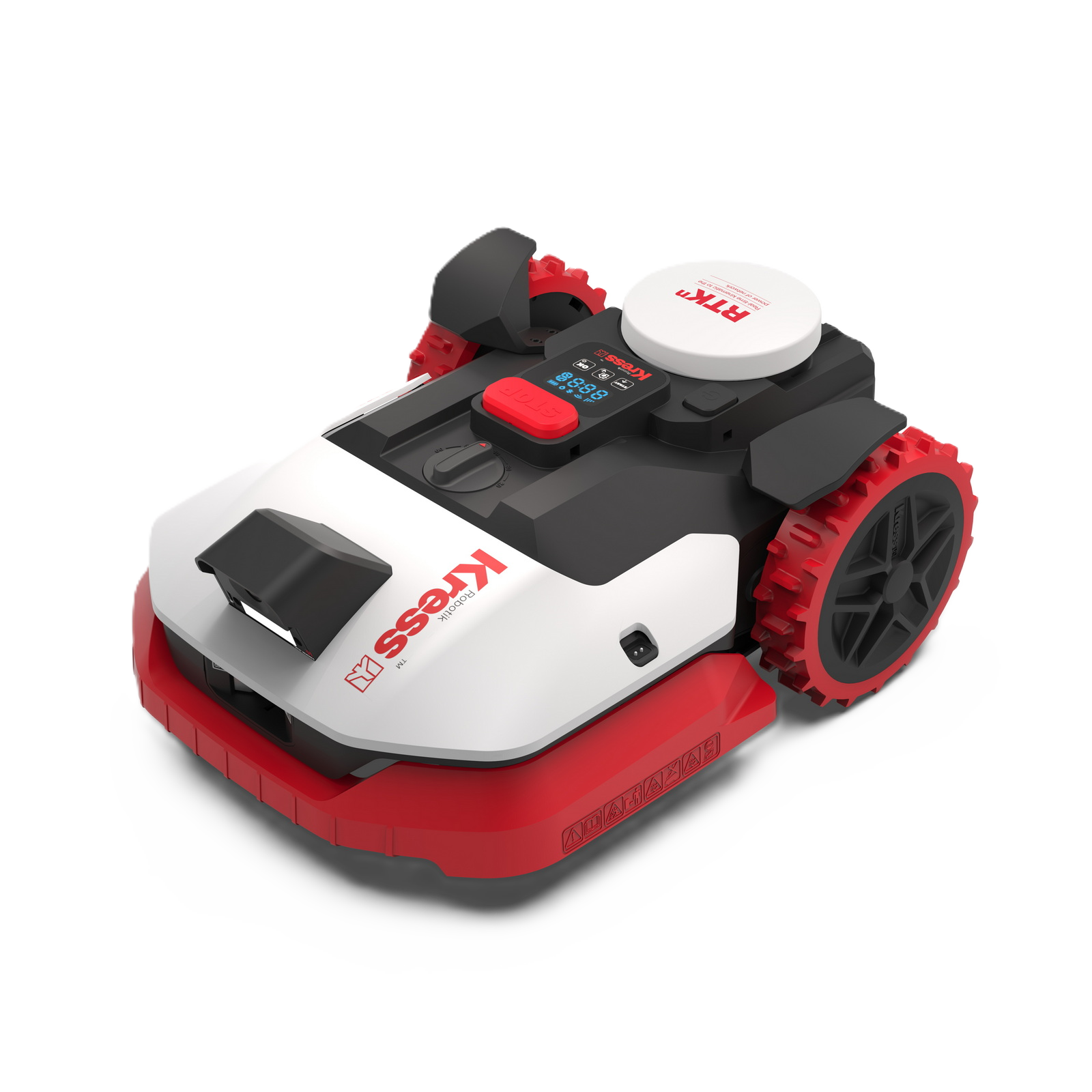 Frontansicht eines Kress Eyepilot 250E und 251E Maehroboters