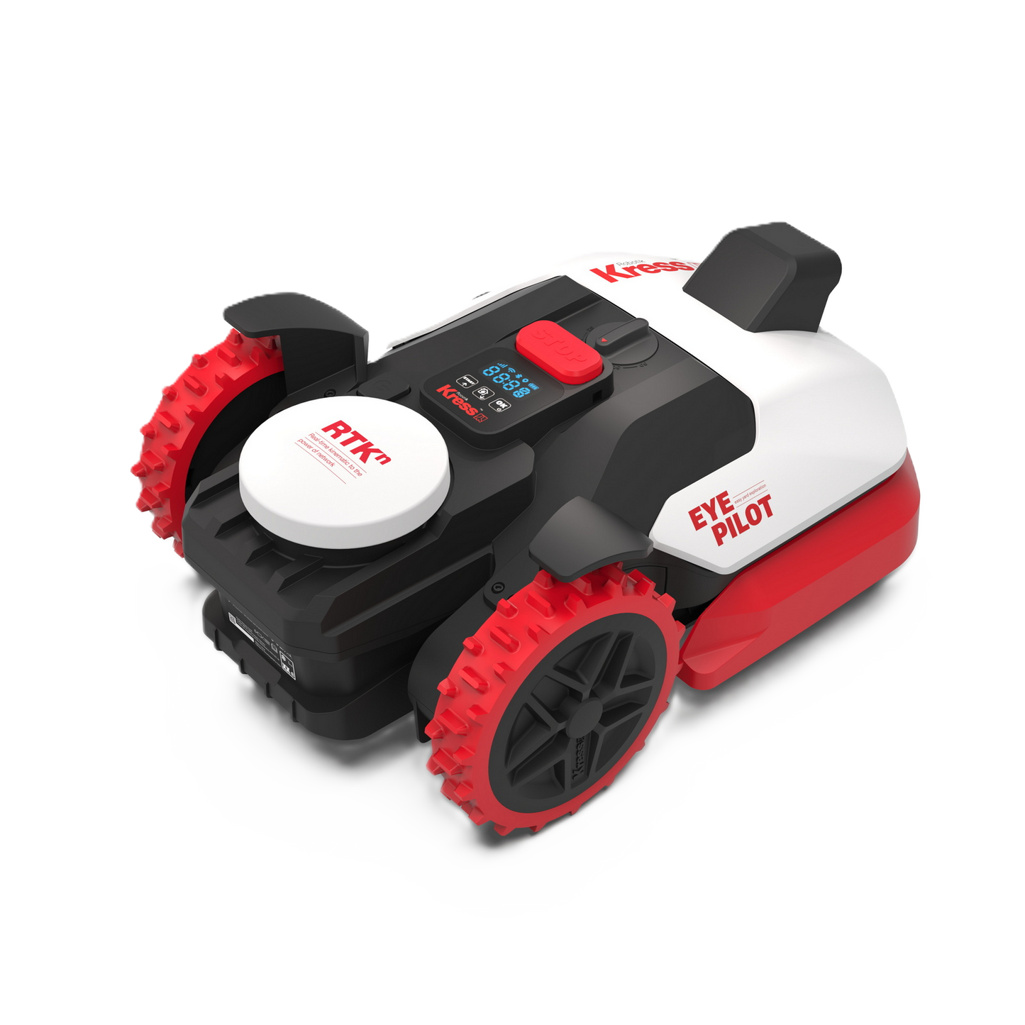 Seitenansicht eines Kress Eyepilot 250E und 251E Maehroboters