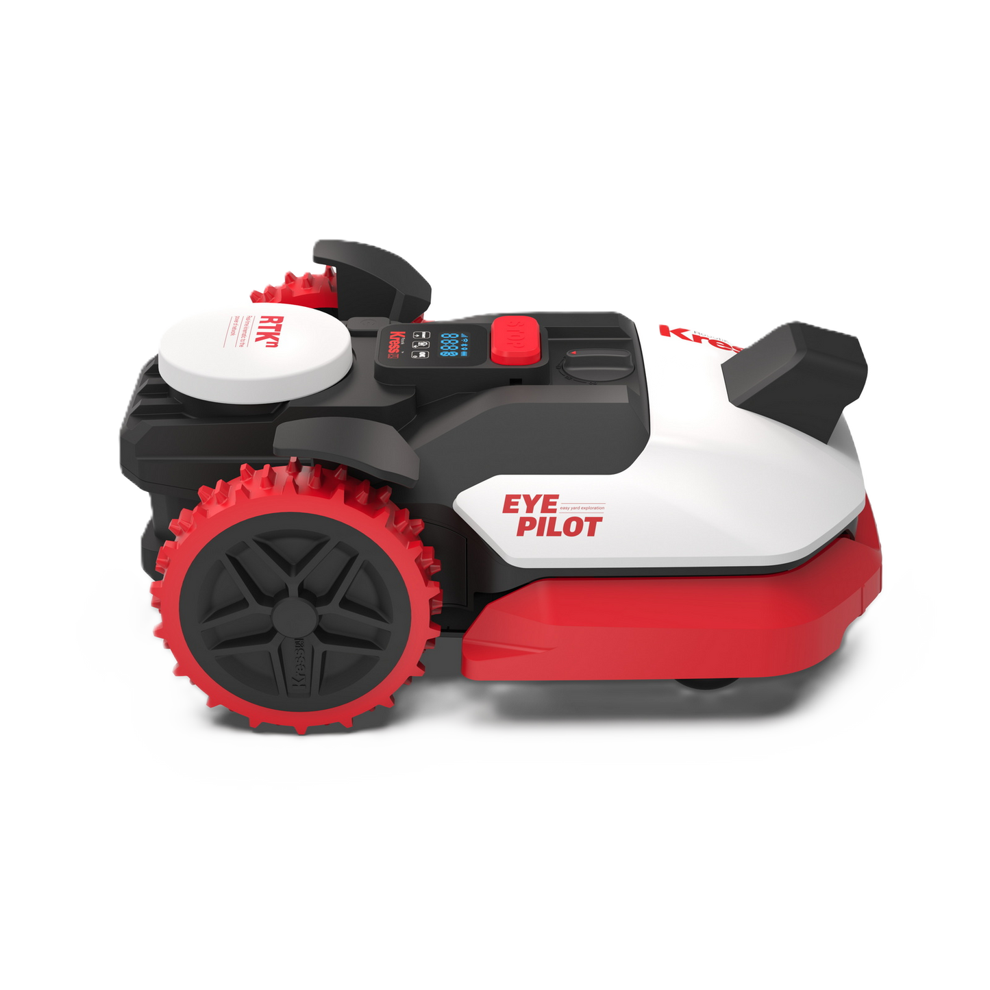 Seitenansicht eines Kress Eyepilot 250E und 251E Maehroboters