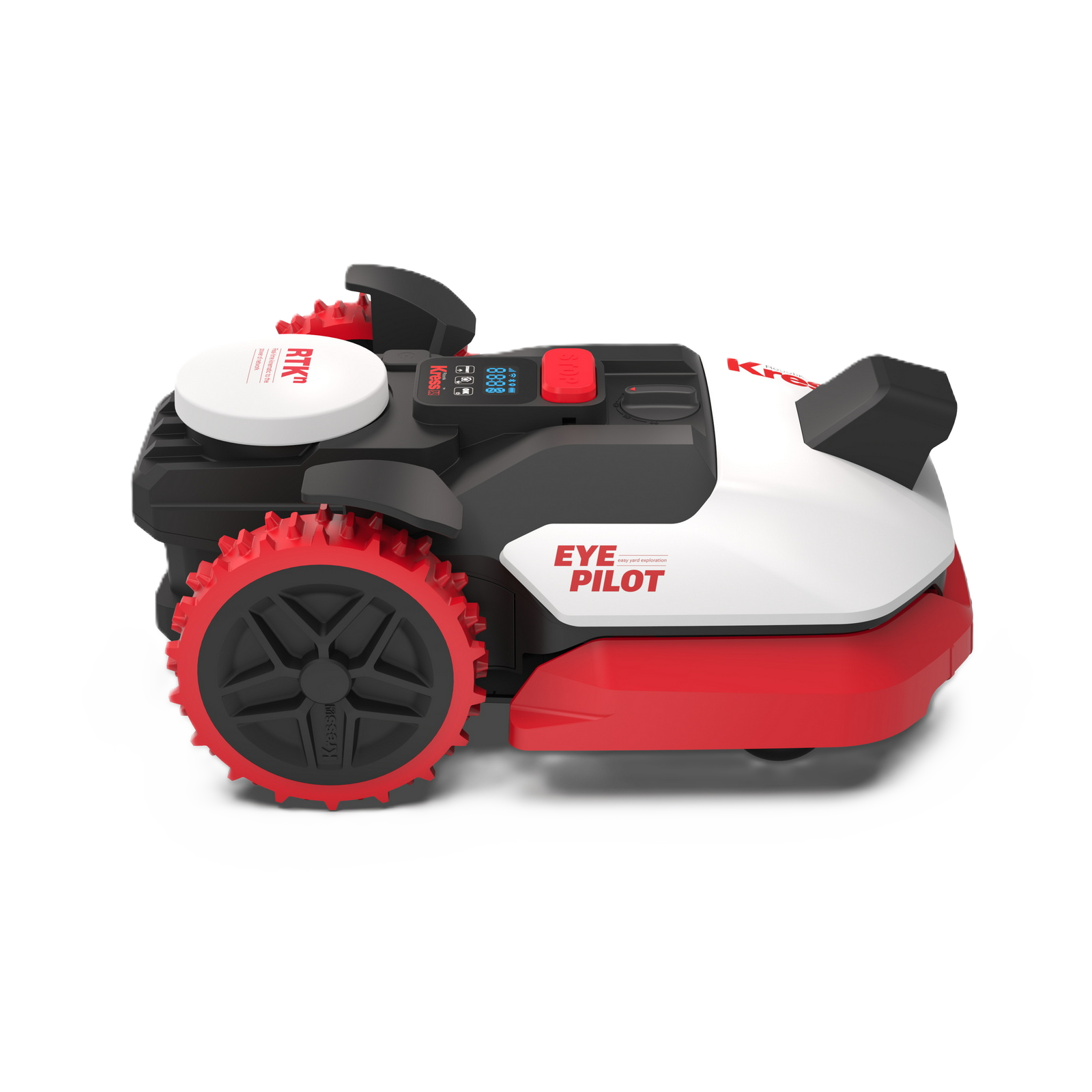 Seitenansicht eines Kress Eyepilot 250E und 251E Maehroboters