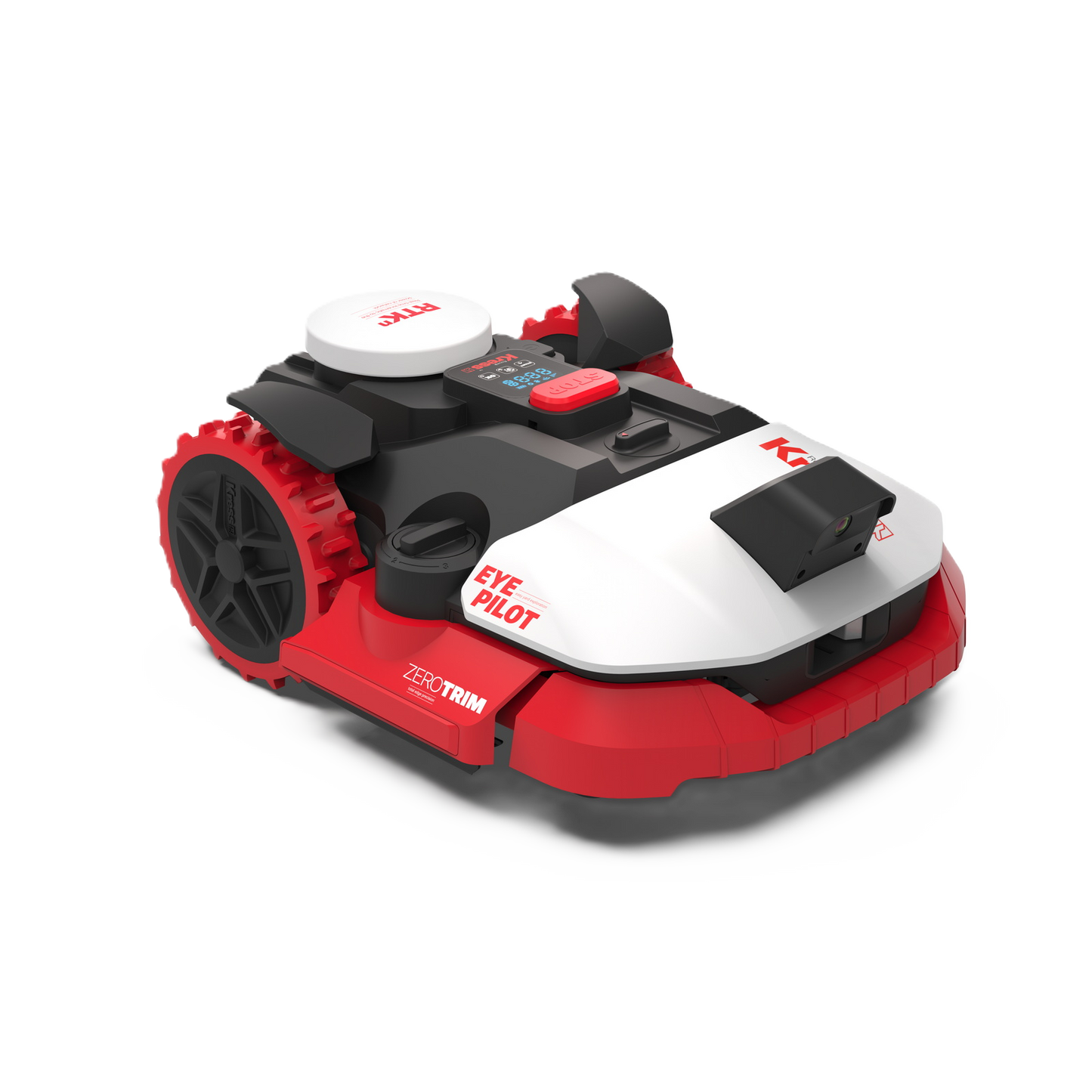 Frontansicht eines Kress Eyepilot 260E Maehroboters