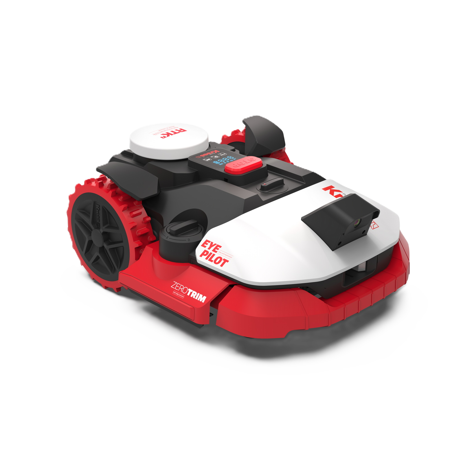 Frontansicht eines Kress Eyepilot 260E Maehroboters