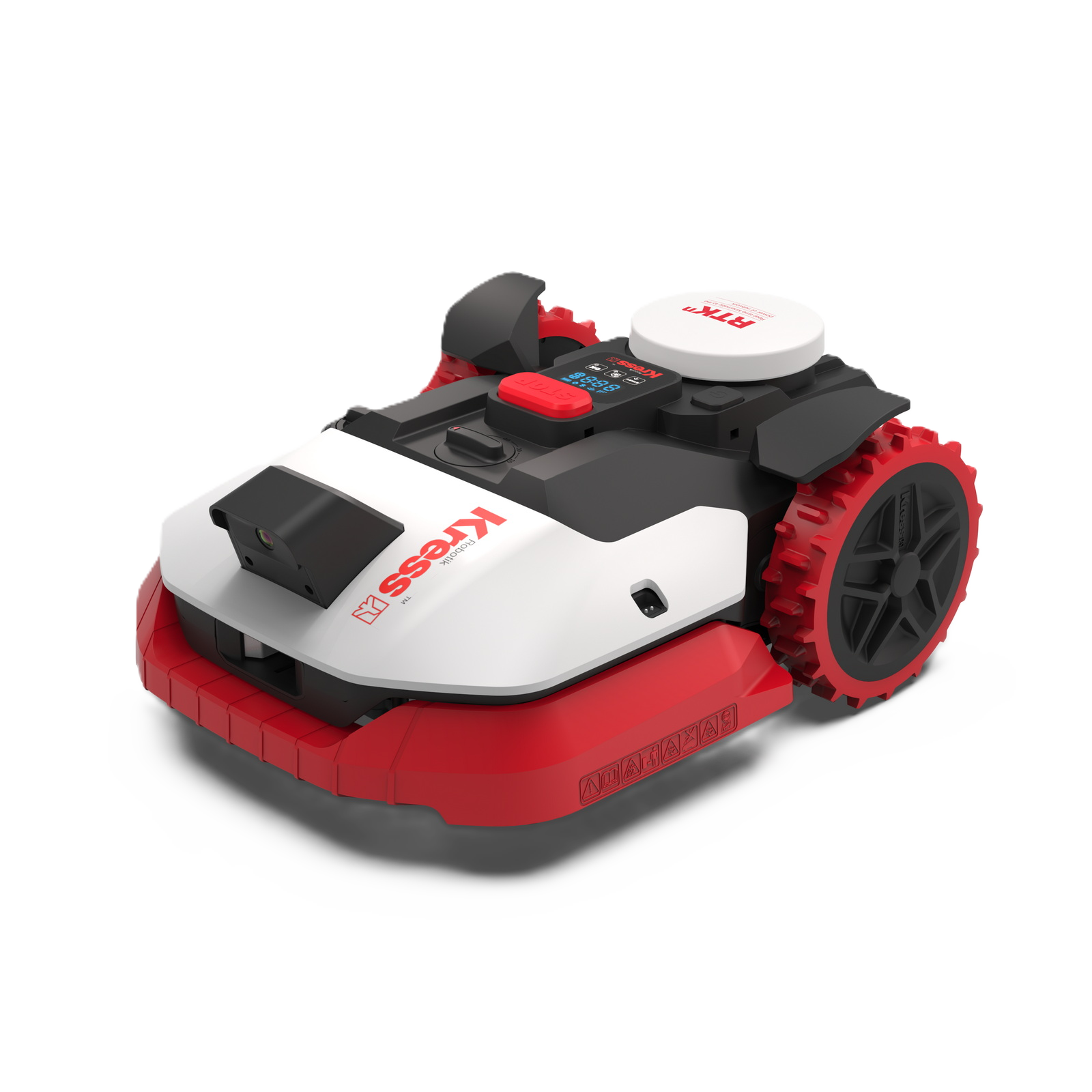 Seitenansicht eines Kress Eyepilot 260E Maehroboters