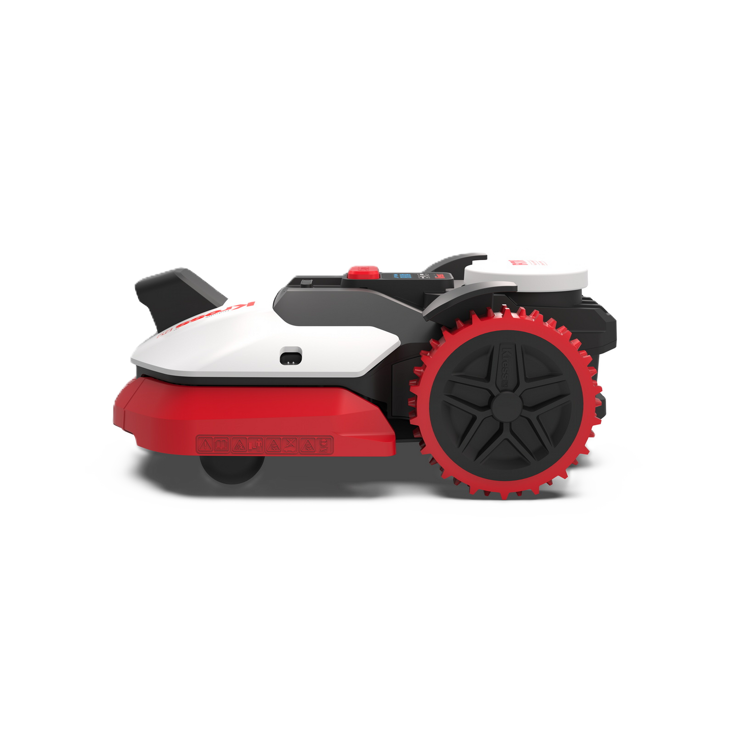 Seitenansicht eines Kress Eyepilot 260E Maehroboters
