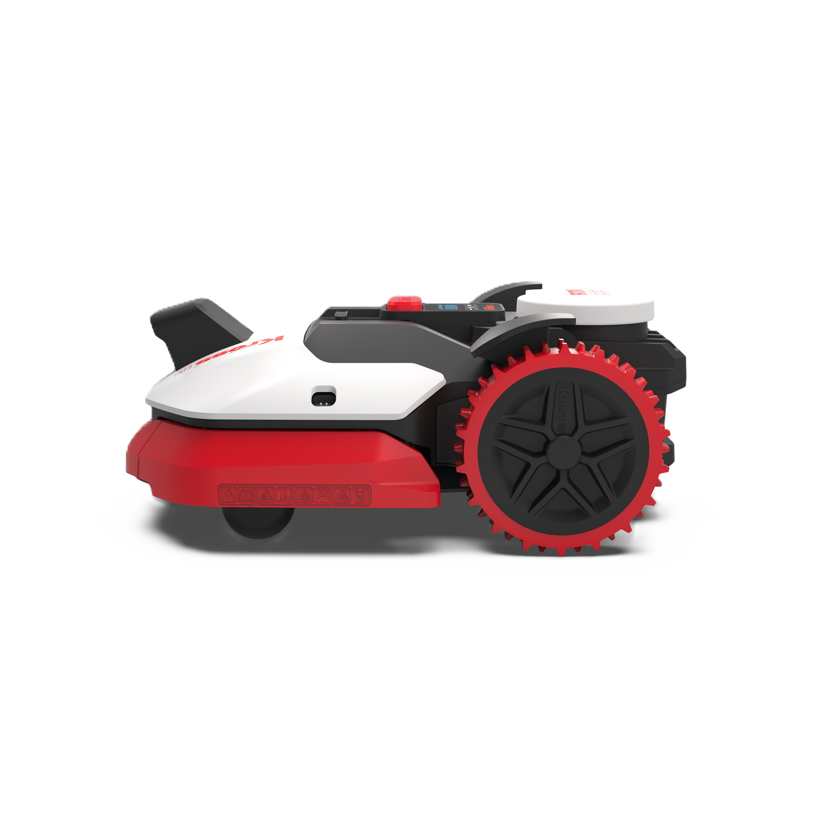 Seitenansicht eines Kress Eyepilot 260E Maehroboters