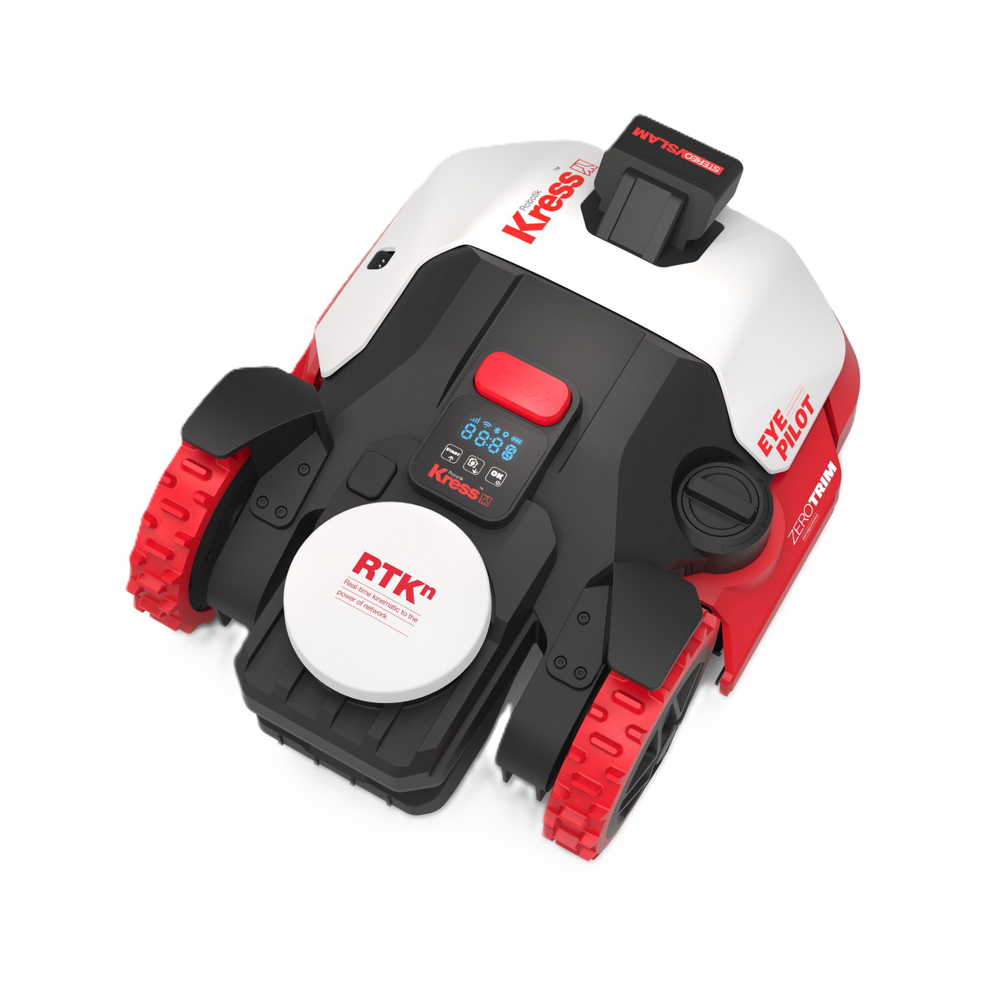 Draufsicht eines Kress Eyepilot 261E, 271E, 273E und 274E Maehroboters