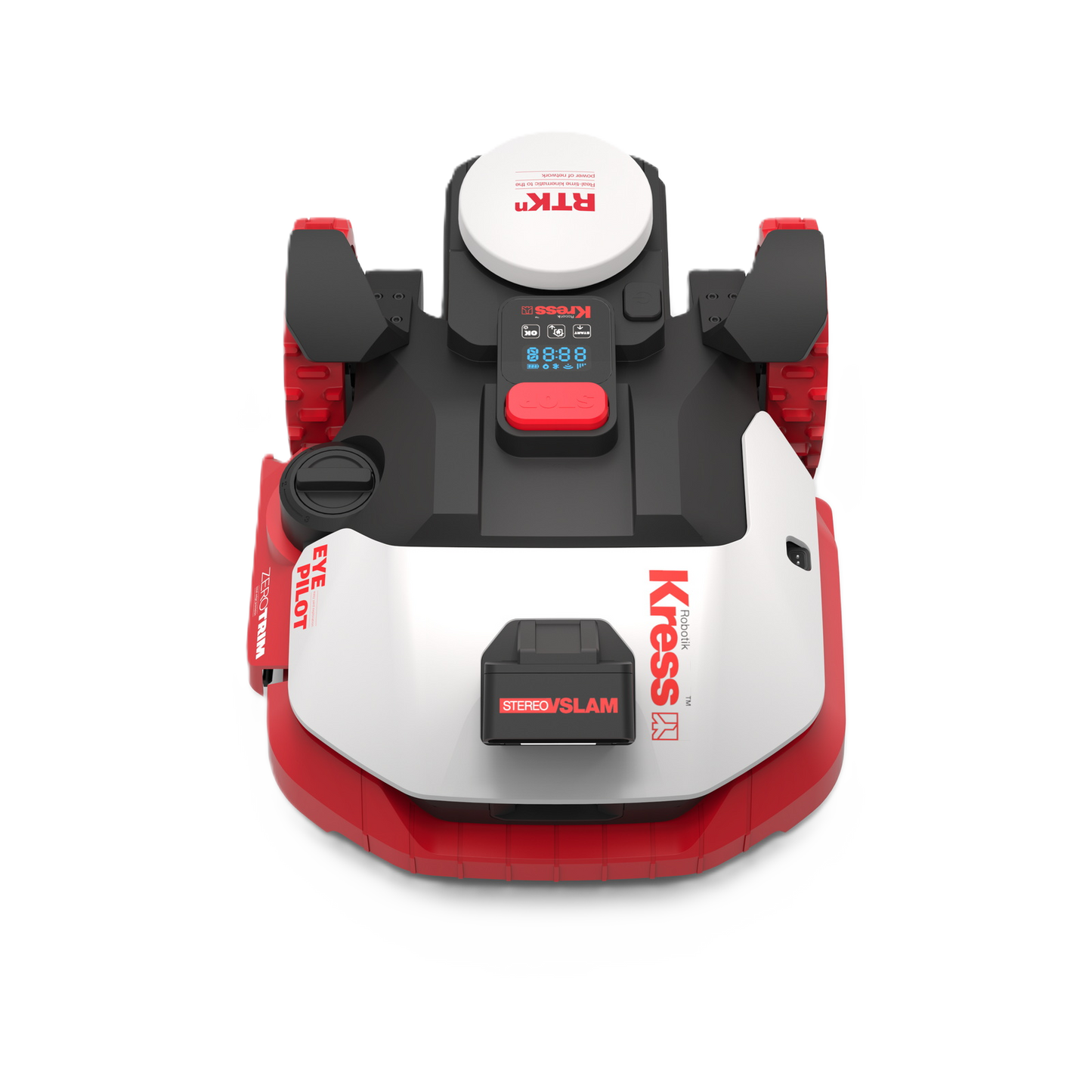 Draufsicht eines Kress Eyepilot 261E, 271E, 273E und 274E Maehroboters