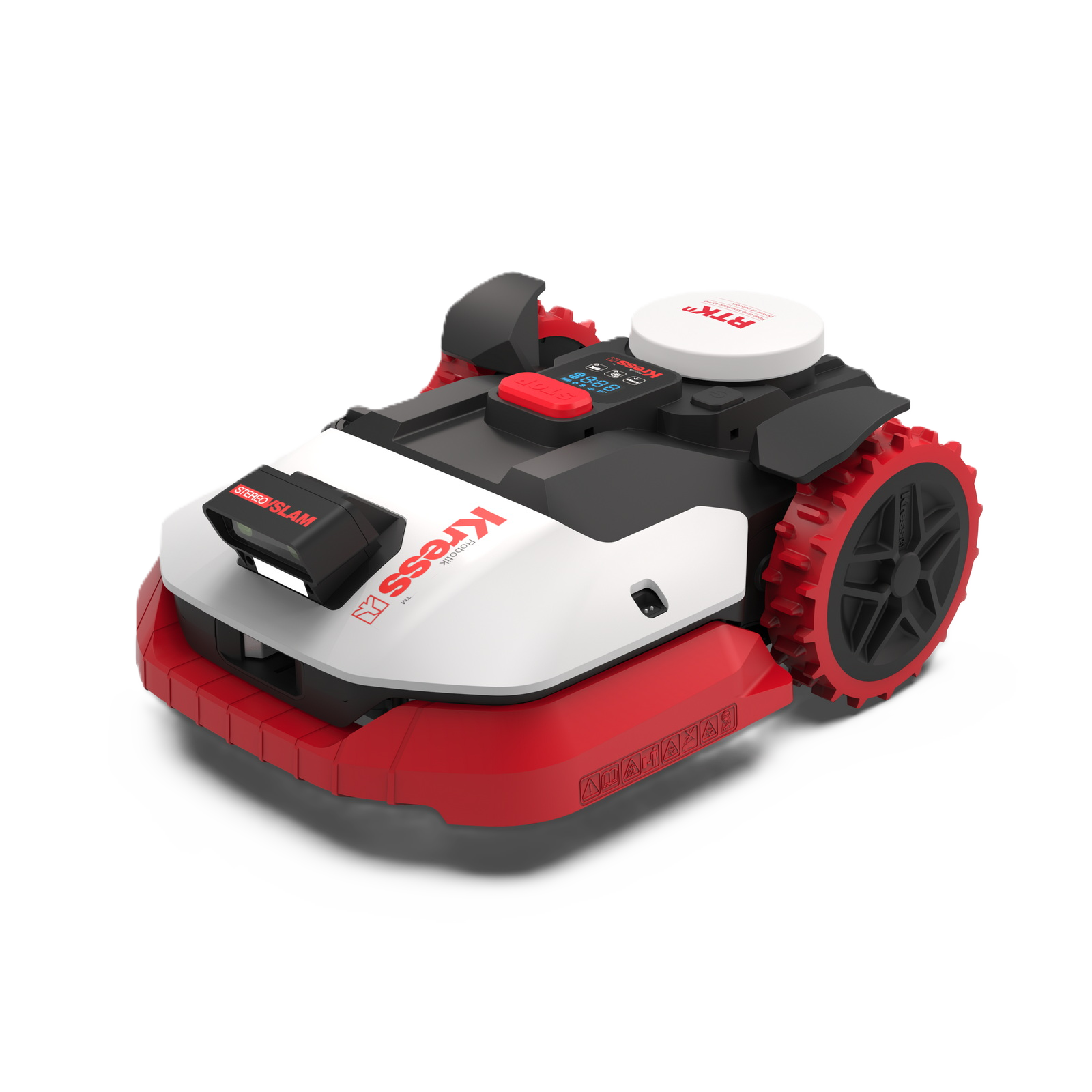 Seitenansicht eines Kress Eyepilot 261E, 271E, 273E und 274E Maehroboters