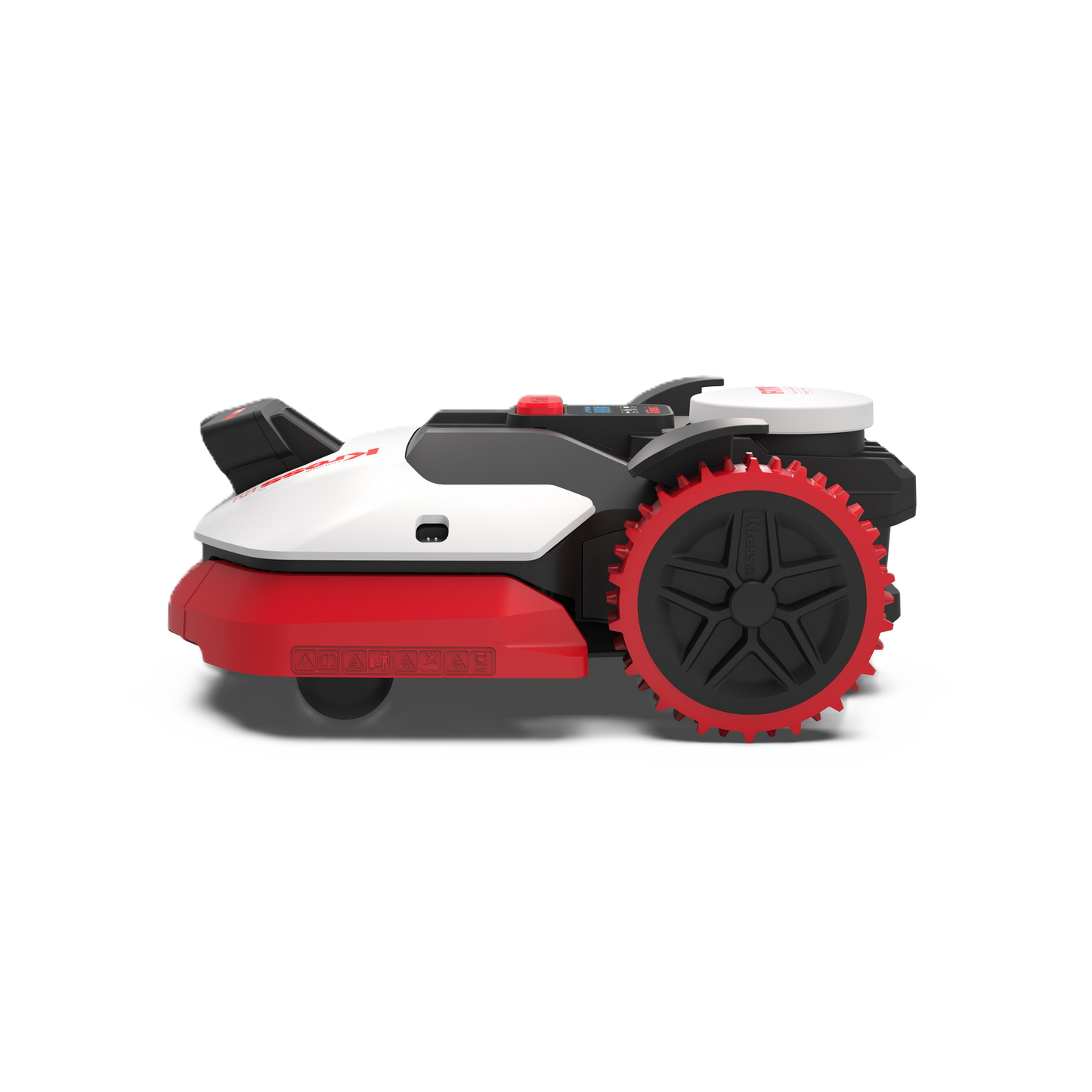 Seitenansicht eines Kress Eyepilot 261E, 271E, 273E und 274E Maehroboters