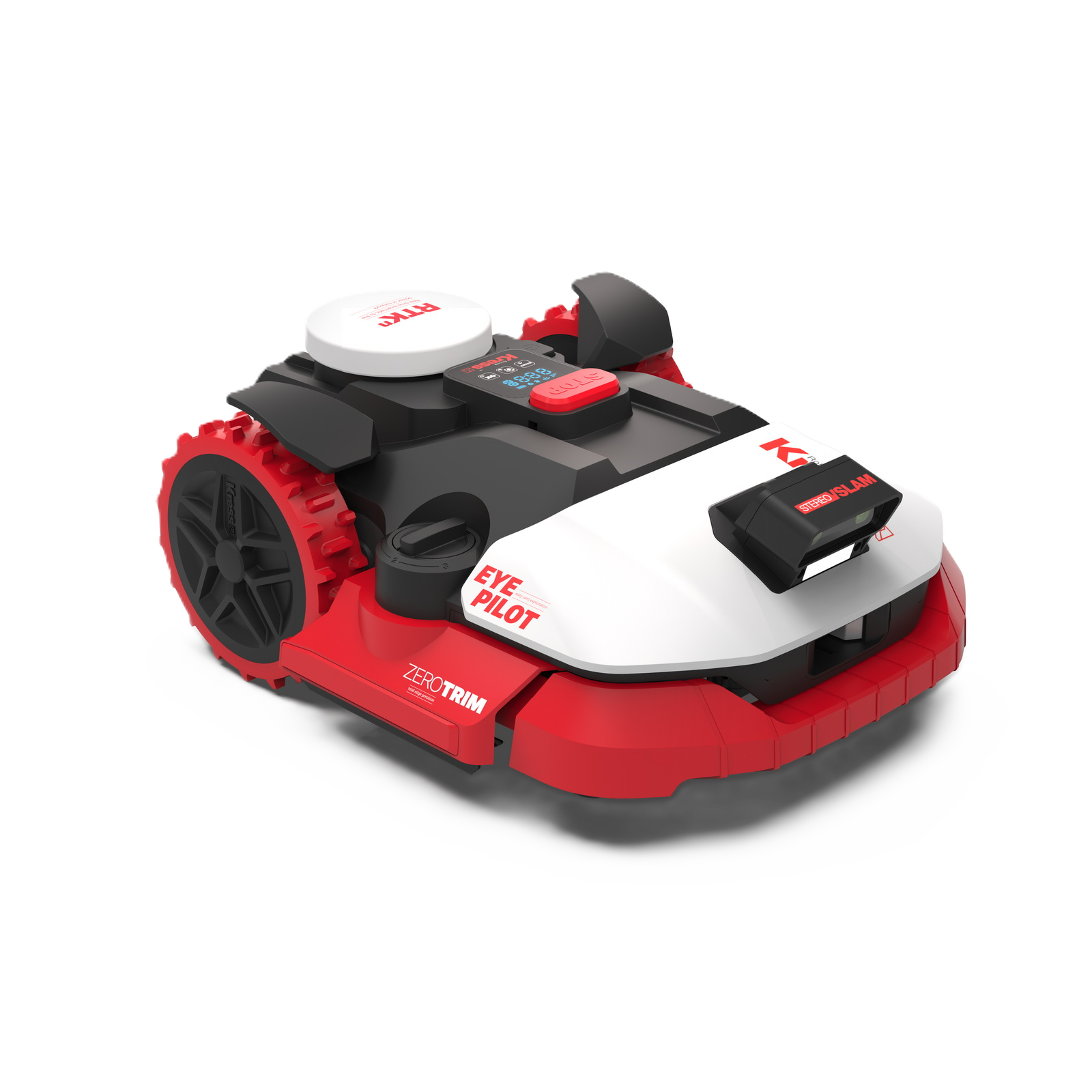 Seitenansicht eines Kress Eyepilot 261E, 271E, 273E und 274E Maehroboters