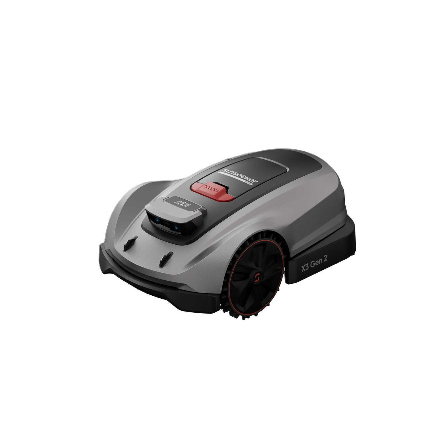 Seitenansicht eines Sunseeker Elite X3 Maehroboters