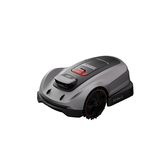 Seitenansicht eines Sunseeker Elite X3 Maehroboters