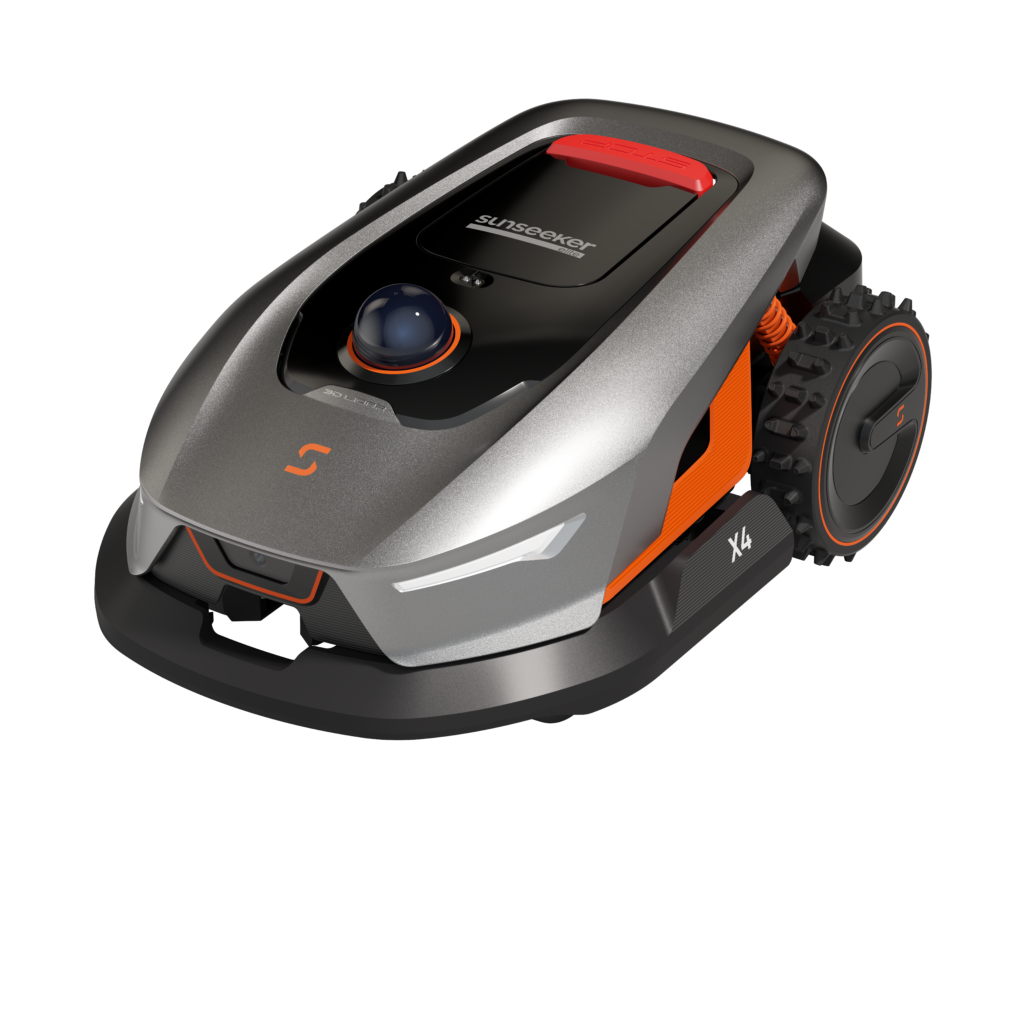 Seitenansicht eines Sunseeker Elite X4 Maehroboters