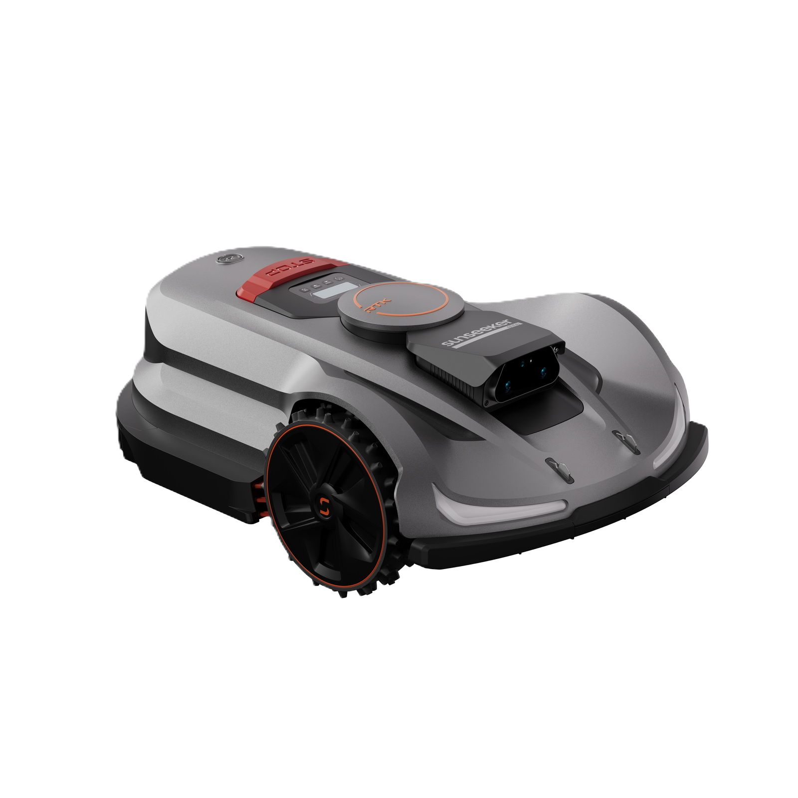 Seitenansicht eines Sunseeker Elite X7 Maehroboters