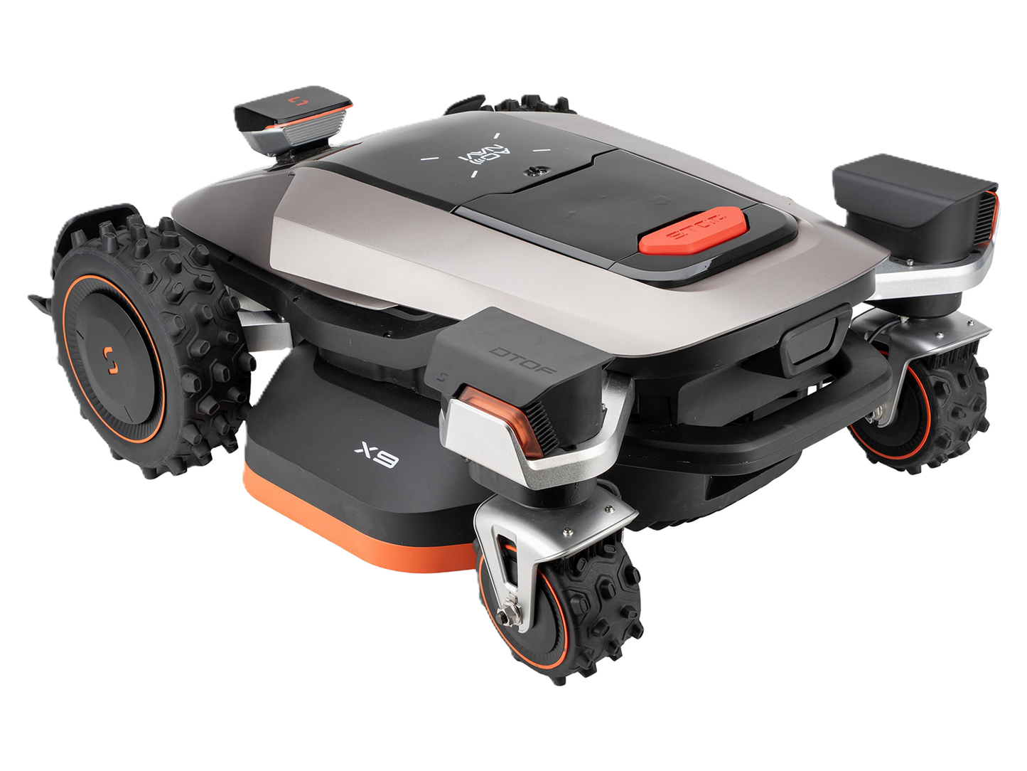 Rückansicht eines Sunseeker Elite X9 Maehroboters