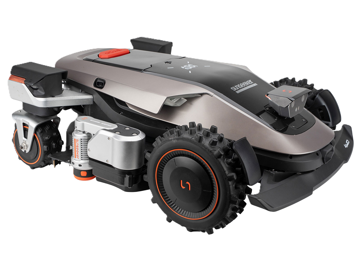 Seitenansicht eines Sunseeker Elite X9 Maehroboters