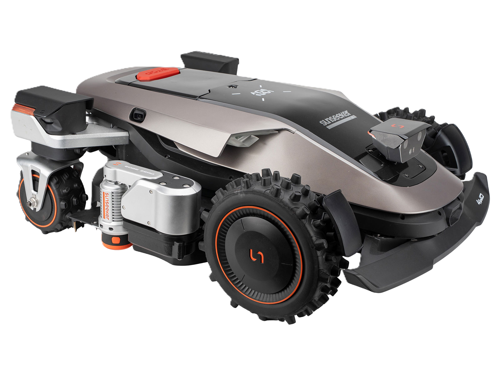 Seitenansicht eines Sunseeker Elite X9 Maehroboters