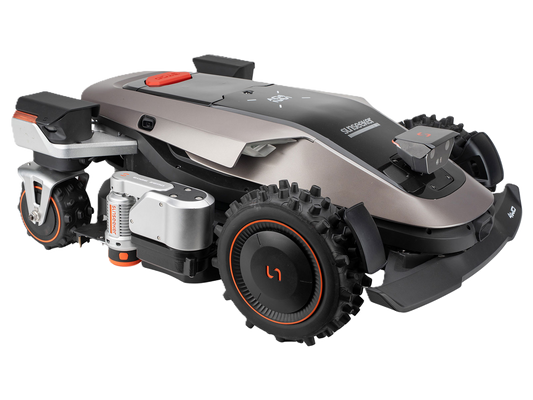 Seitenansicht eines Sunseeker Elite X9 Maehroboters