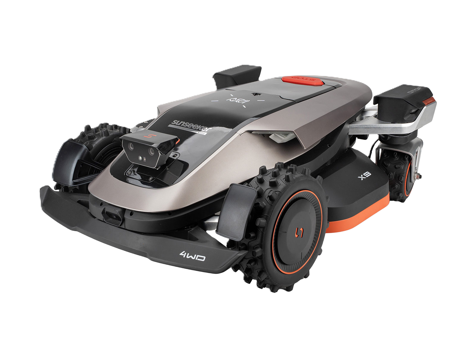 Seitenansicht eines Sunseeker Elite X9 Maehroboters